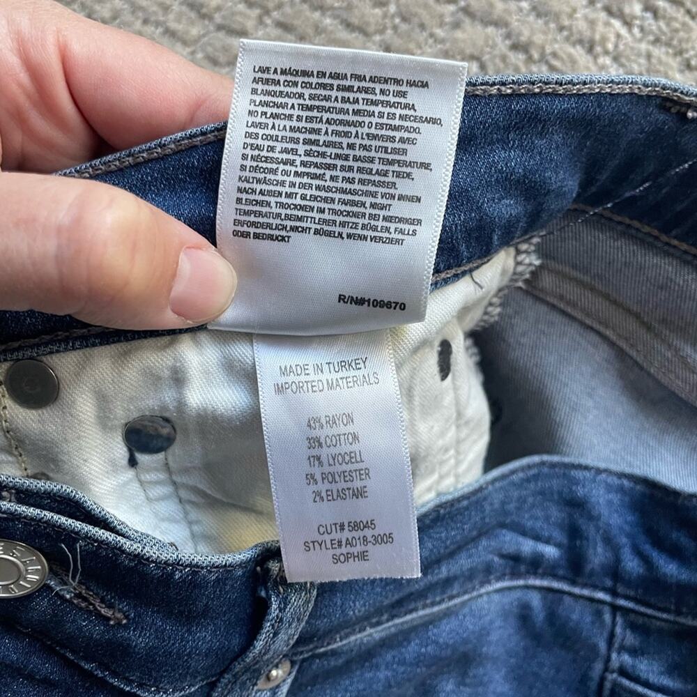 Agolde Sophie Raw Hem High Rise Skinny Crop Jeans Size 29 - Picture 6 of 7